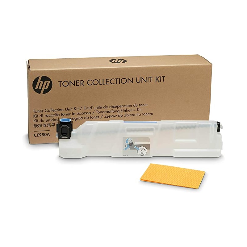 Waste Toner Original HP CMYK, CE980A, pentru Color LaserJet CP5525 series|Enterprise M750 series, 150K, (timbru verde 1.2 lei) ,
