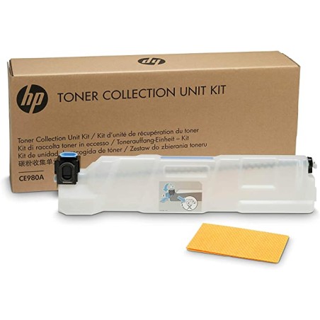 Waste Toner Original HP CMYK, CE980A, pentru Color LaserJet CP5525 series|Enterprise M750 series, 150K, (timbru verde 1.2 lei) ,