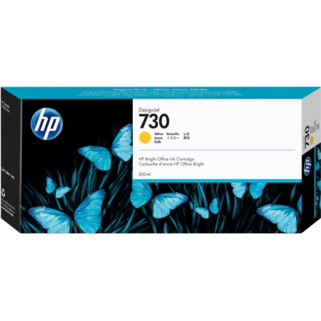 Cartus Cerneala Original HP Yellow, nr.730, pentru Designjet T1600|Designjet T1700|Designjet T2600, 300ml, (timbru verde 0.15 le