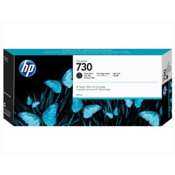 Cartus Cerneala Original HP Matte Black, nr.730, pentru Designjet T1600|Designjet T1700|Designjet T2600, 300ml, (timbru verde 0.