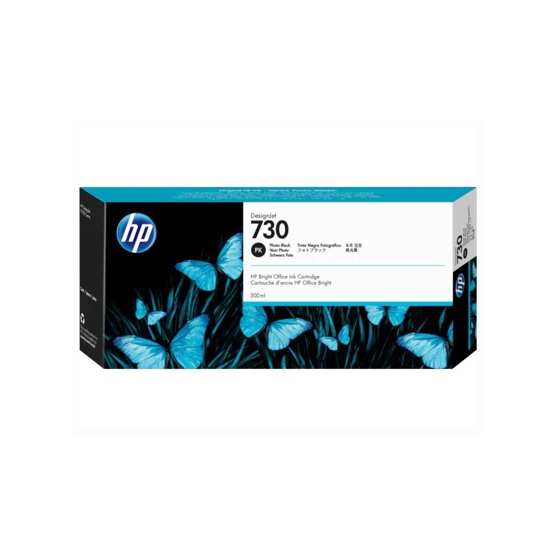 Cartus Cerneala Original HP Photo Black, nr.730, pentru Designjet T1600|Designjet T1700|Designjet T2600, 300ml, (timbru verde 0.