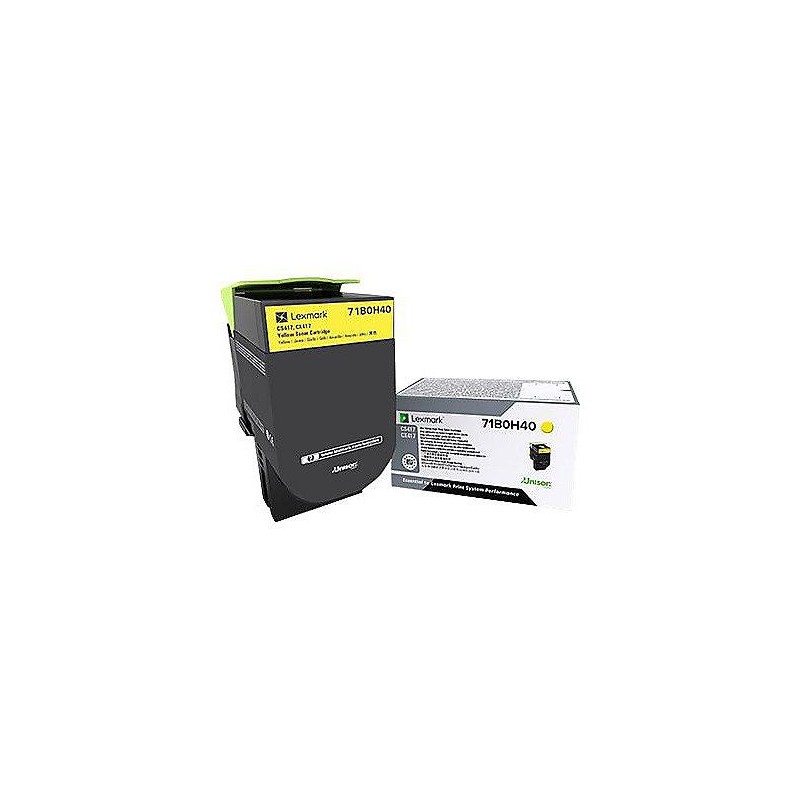 Toner Original Lexmark Yellow, 71B0H40, pentru CS417|CX417, 3.5K, (timbru verde 1.2 lei) , "71B0H40"
