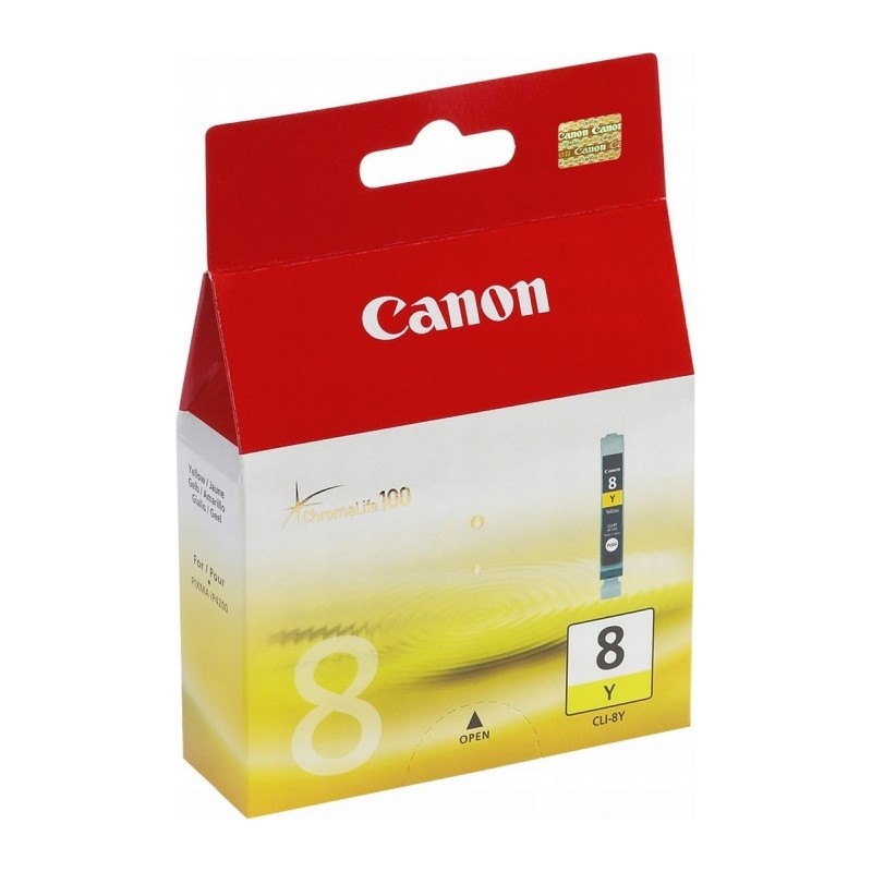 Cartus Cerneala Original Canon Yellow, CLI-8Y, pentru IP4200, , (timbru verde 0.15 lei), "BS0623B001AA"