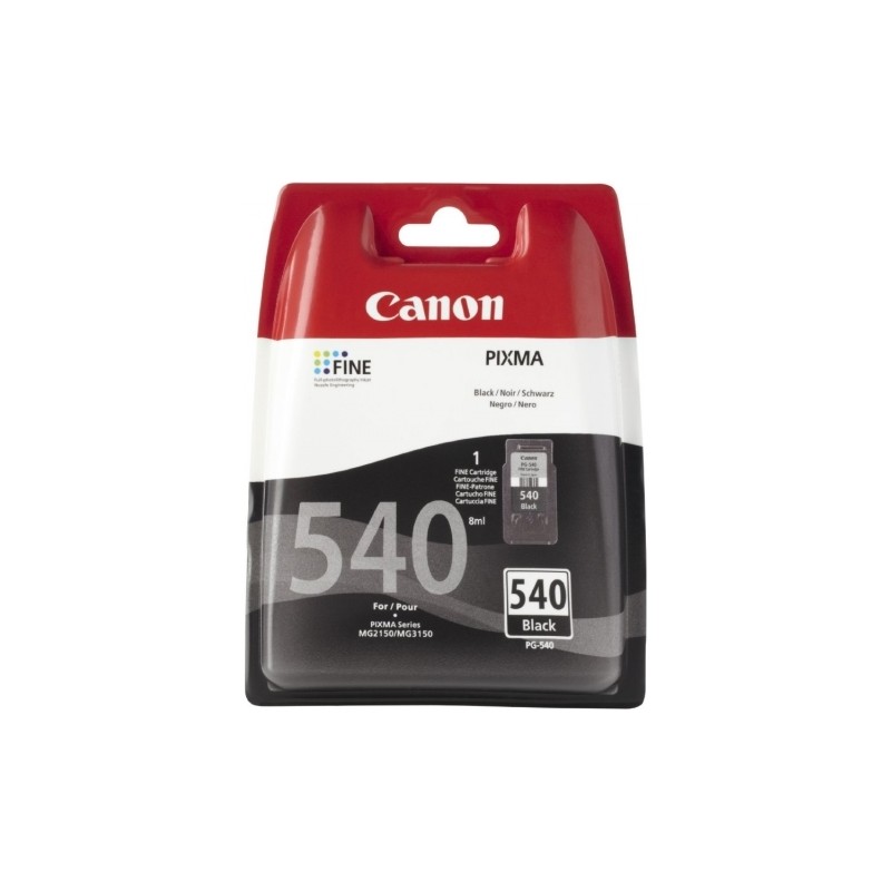 Cartus Cerneala Original Canon Black, PG-540, pentru Pixma MG2150|MG2250|MG3150|MG3250|MG3550|MG3650|MG4150|MG4250|MX375|MX395|M