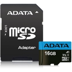 CARD MicroSD ADATA, 16 GB, microSDHC, clasa 10, standard UHS-I U1, "AUSDH16GUICL10A1-RA1" (timbru verde 0.03 lei)
