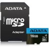 CARD MicroSD ADATA, 16 GB, microSDHC, clasa 10, standard UHS-I U1, "AUSDH16GUICL10A1-RA1" (timbru verde 0.03 lei)