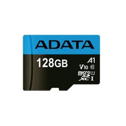 CARD MicroSD ADATA, 128 GB, MicroSDXC, clasa 10, standard UHS-I U1, "AUSDX128GUICL10A1" (timbru verde 0.03 lei)