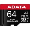 CARD MicroSD ADATA, 64 GB, MicroSDXC, clasa 10, standard UHS-I U3, "AUSDX64GUI3V30SHA2" (timbru verde 0.03 lei)