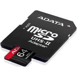 CARD MicroSD ADATA, 64 GB, MicroSDXC, clasa 10, standard UHS-I U3, "AUSDX64GUI3V30SHA2" (timbru verde 0.03 lei)