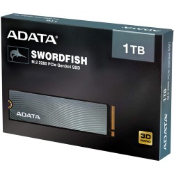 SSD ADATA, Swordfish, 1TB, M.2, PCIe Gen3.0 x4, 3D Nand, R/W: 1800 MB/s/1200 MB/s MB/s, "ASWORDFISH-1T-C"