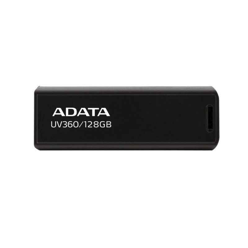 MEMORIE USB 3.2 ADATA 128 GB, retractabila, carcasa metalica, negru, "AUV360-128G-RBK" (timbru verde 0.03 lei)