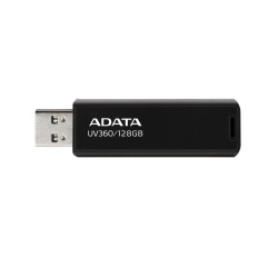 MEMORIE USB 3.2 ADATA 128 GB, retractabila, carcasa metalica, negru, "AUV360-128G-RBK" (timbru verde 0.03 lei)