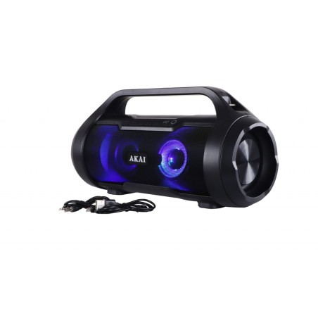 BOXE portabile AKAI, compact 2.0, RMS 15W, Bluetooth, conector Bluetooth, Jack 3.5mm, USB, negru, "ABTS-50" (timbru verde 4.00 l