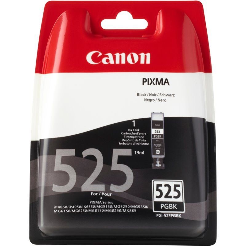 Cartus Cerneala Original Canon Black, PGI-525B, pentru Pixma IP4850|IP4950|IX6550|MG5150|MG5250|MG5350|MG6150|MG6250|MG8150|MG82