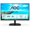 MONITOR  AOC 27 inch, Multimedia, IPS, Full HD (1920 x 1080), Wide, 250 cd/mp, 4 ms, VGA, DVI, HDMI, "27B2DA" (timbru verde 7 le