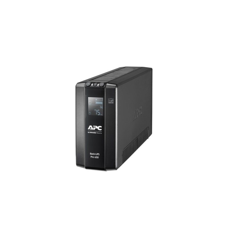 UPS APC "Back-UPS", Line int., mini Tower, AVR, IEC x 6, display LCD, back-up 11 - 20 min. "BR650MI" (timbru verde 11 lei)