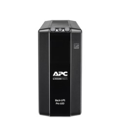UPS APC "Back-UPS", Line int., mini Tower, AVR, IEC x 6, display LCD, back-up 11 - 20 min. "BR650MI" (timbru verde 11 lei)