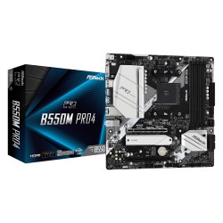 PLACA de BAZA Asrock "B550M PRO4", skt AM4, mATX, AMD B550, 4 x DDR4, max. 128 GB, 6 x SATA, 2 x M.2, 7.1, "B550M PRO4"