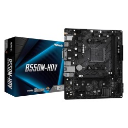 PLACA de BAZA Asrock "B550M-HDV", skt AM4, mATX, AMD B550, 2 x DDR4, max. 64 GB, 4 x SATA, 1 x M.2, 7.1, "B550M-HDV"