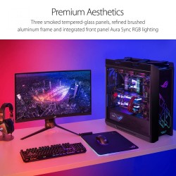 CARCASA ASUS Middle Tower, E-ATX, "ROG Strix Helios", fara sursa, sticla securizata, fan x 4, USB 3.1 gen1x4, USB 3.1 gen 2 Type