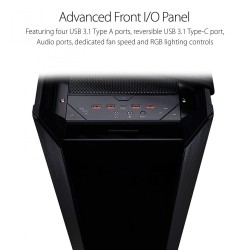 CARCASA ASUS Middle Tower, E-ATX, "ROG Strix Helios", fara sursa, sticla securizata, fan x 4, USB 3.1 gen1x4, USB 3.1 gen 2 Type