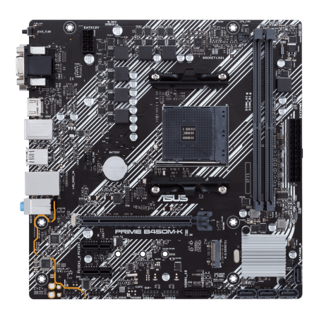 PLACA de BAZA Asus "PRIME B450M-K II", skt AM4, mATX, AMD B450, 2 x DDR4, max. 64 GB, 4 x SATA, 2 x M.2, 7.1, "PRIME B450M-K II"