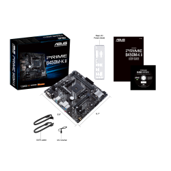PLACA de BAZA Asus "PRIME B450M-K II", skt AM4, mATX, AMD B450, 2 x DDR4, max. 64 GB, 4 x SATA, 2 x M.2, 7.1, "PRIME B450M-K II"