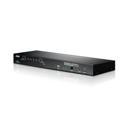 SWITCH KVM ATEN control 8 PC la 1 KVM, conector tip SPHD-17 (M) x 8 | RJ-45 | SPHD-18, "CS1708I-AT-G" (timbru verde 2.00 lei)