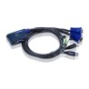 CABLU KVM ATEN cablu 3 in 1, conector tip USB (T) x 2 | VGA (T) x 2 | 3.5 mm Jack (T) x 2, "CS62US-A7" (timbru verde 0.8 lei)