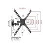 SUPORT de perete BARKAN, pt 1 TV/monitor plat, diag. max 58 inch, rotatie, inclinare, pivotare, verticala, max 25 kg, "E3423"