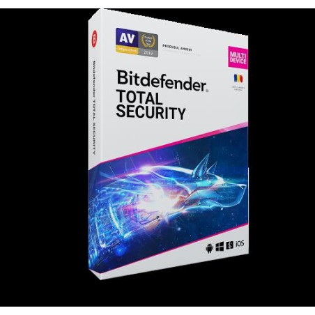 LICENTA Bitdefender Total Security, 3 utilizatori, 1 an pt. PC, Mac, Smartphone, Tableta, retail "TS03ZZCSN1203BEN"- valabile do