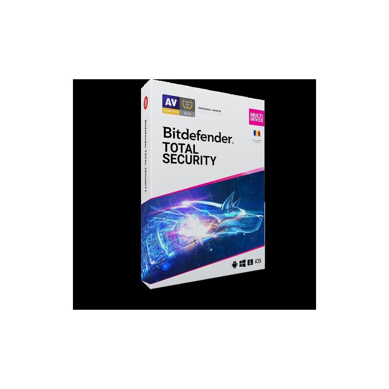 LICENTA Bitdefender Total Security, 3 utilizatori, 1 an pt. PC, Mac, Smartphone, Tableta, retail "TS03ZZCSN1203BEN"- valabile do