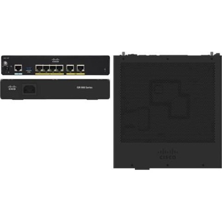 ROUTER CISCO 900 Series, wired, port LAN 10/100/1000 x 4, port WAN 10/100/1000 x 2, "C921-4P" (timbru verde 0.8 lei)