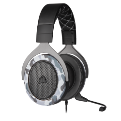 CASTI CORSAIR - gaming, "HS60", cu fir, gaming, utilizare multimedia, microfon pe brat, detasabil, conectare prin USB 2.0, negru