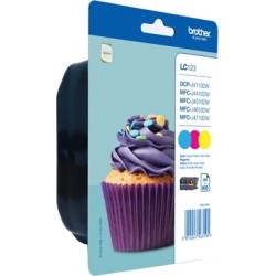 Combo-Pack Original Brother CMY, LC123RBWBP, pentru DCP-J4110| MFC-J4410|J4510|J4610|J4710|J6520|J6920, 3x600, (timbru verde 0.4