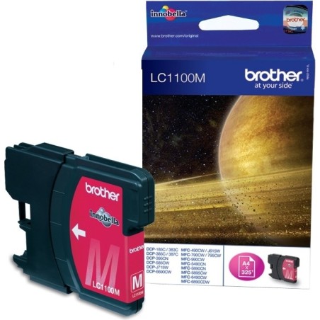 Cartus Cerneala Original Brother Magenta, LC1100M, pentru DCP-385|395|585|6690|J715|MFC-490|5490|5895|6490|6890|790, 325, (timbr