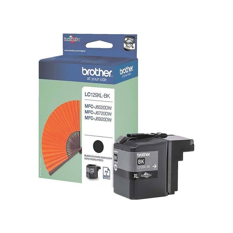Cartus Cerneala Original Brother Black, LC129XLBK, pentru MFC-J6520|J6920, 2.4K, (timbru verde 0.15 lei), "LC129XLBK"