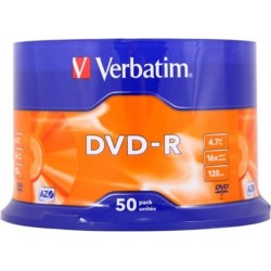 DVD-R VERBATIM  4.7GB, 120min, viteza 16x,  50 buc, Single Layer, spindle, "Matt Silver" "43548"