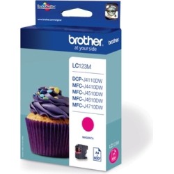 Cartus Cerneala Original Brother Magenta, LC123M, pentru DCP-J4110| MFC-J4410|J4510|J4610|J4710|J6520|J6920, 600, (timbru verde 