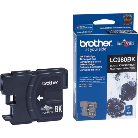 Cartus Cerneala Original Brother Black, LC980BK, pentru DCP-145C|165C|195C|365C|375C|MFC-250C|290C|295CN, 300,, (timbru verde 0.