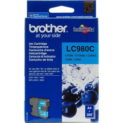 Cartus Cerneala Original Brother Cyan, LC980C, pentru DCP-145C|165C|195C|365C|375C|MFC-250C|290C|295CN, 295,, (timbru verde 0.15