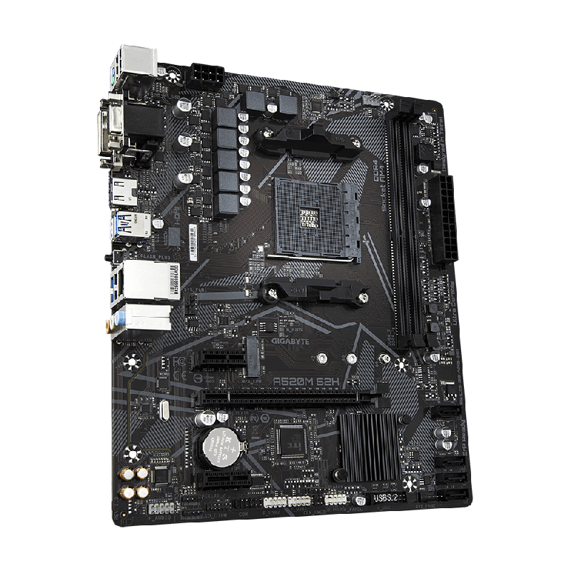 PLACA de BAZA Gigabyte "A520M S2H", skt AM4, mATX, AMD A520, 2 x DDR4, max. 64 GB, 4 x SATA, 1 x M.2, 7.1, "A520M S2H"