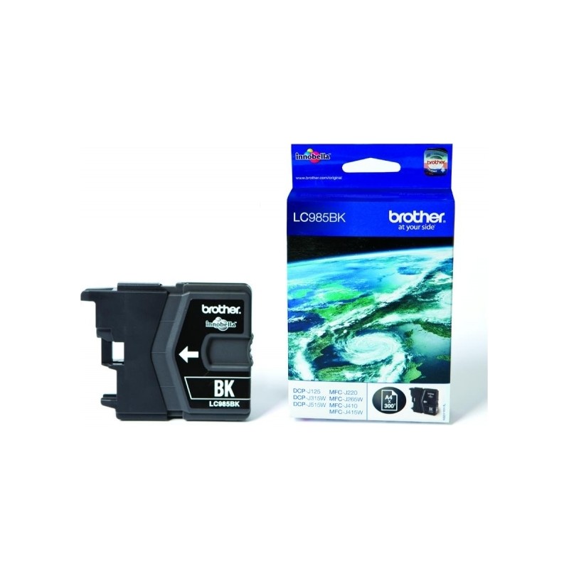 Cartus Cerneala Original Brother Black, LC985BK, pentru DCP-145C|165C|195C|365C|375C|MFC-250C|290C|295CN, 300,, (timbru verde 0.
