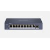 SWITCH PoE HIKVISION, port Gigabit x 8, SFP SFP x 1, carcasa metalica, "DS-3E0510HP-E" (timbru verde 2 lei)