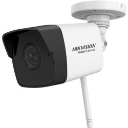 CAMERA WiFI HIWATCH, bullet, pt. exterior, dist. IR 30 m, tip lentila fixa 2.8 mm, 2 Mpx, cu fir, wi-fi, microfon, carcasa metal