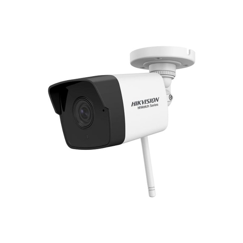 CAMERA WiFI HIWATCH, bullet, pt. exterior, dist. IR 30 m, tip lentila fixa 2.8 mm, 2 Mpx, cu fir, wi-fi, microfon, carcasa metal