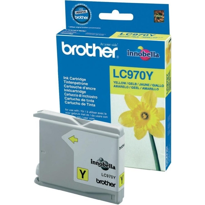 Cartus Cerneala Original Brother Yellow, LC970Y, pentru DCP-135C|150C|153C|157C|235C|260C|MFC-260C, 300,, (timbru verde 0.15 lei