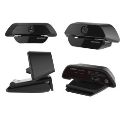 CAMERA WEB Hikvision, Full HD cu rez 1920 x 1080, USB 3.0, microfon, negru, "DS-U12" (timbru verde 0.18 lei)