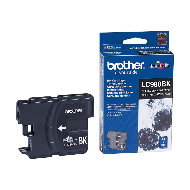 Cartus Cerneala Original Brother Black, LC980BK, pentru DCP-145C|165C|195C|365C|375C|MFC-250C|290C|295CN, 300,, (timbru verde 0.