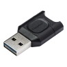CARD READER extern KINGSTON, interfata USB 3.2 gen 1, citeste/scrie microSDHC/SDXC UHS-II, plastic, negru, "MLPM" (timbru verde 